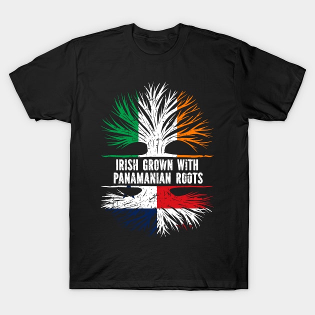 Irish Grown With Panamanian Roots Ireland Flag T-Shirt by silvercoin